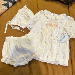 Luli & Me 3 piece smocked girls dress size 18 months